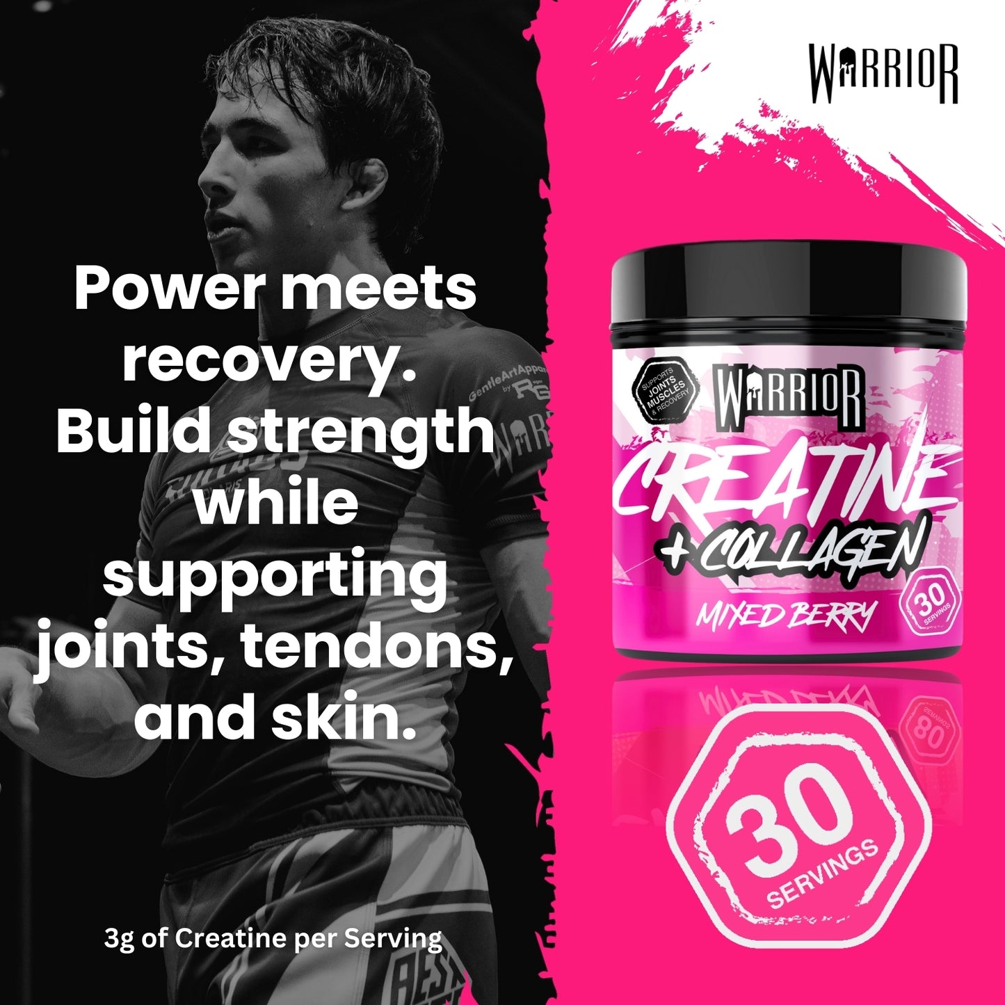 Creatine For Women | Plus Collagen | Strength + Skin + Glutes | Warrior Supps