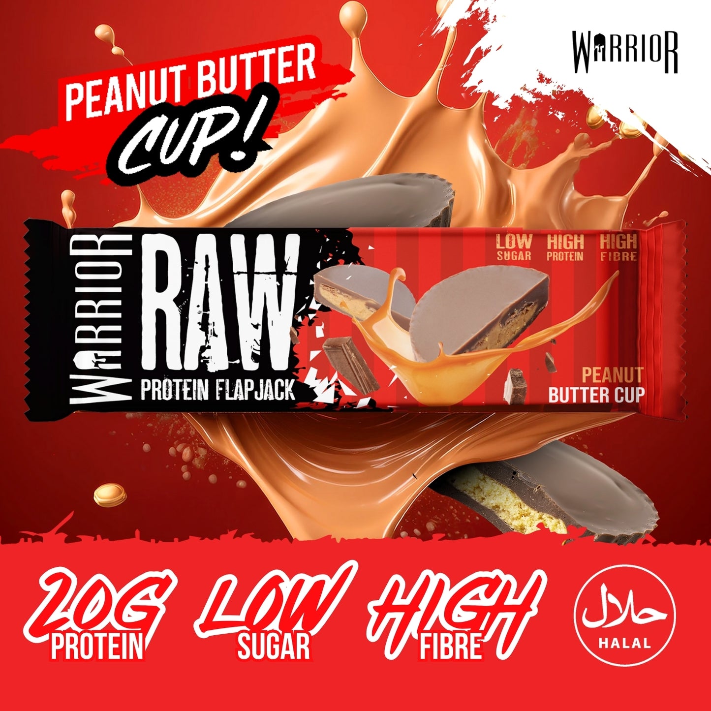 Warrior RAW Protein Bar - 12 x 75g Bars