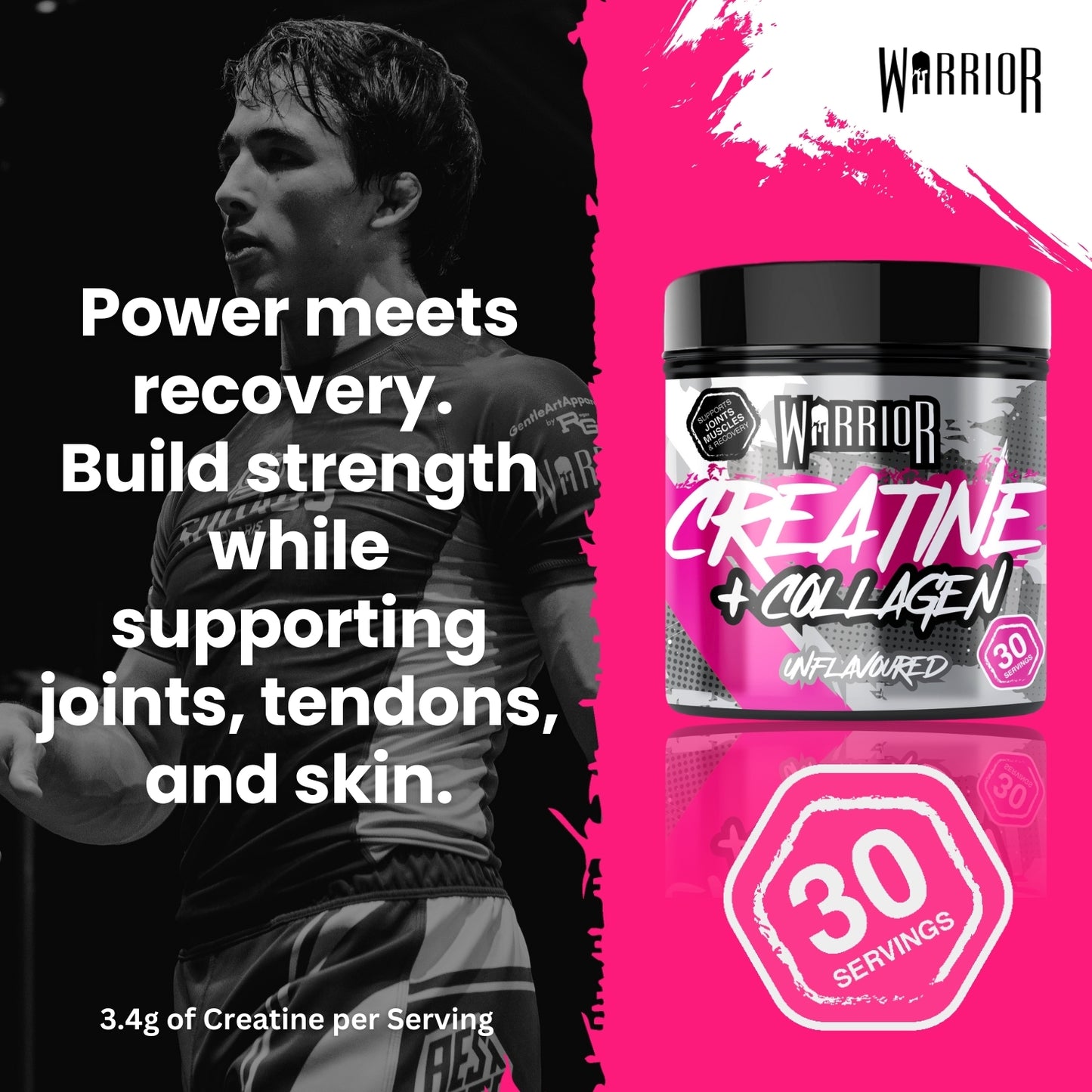 Creatine For Women | Plus Collagen | Strength + Skin + Glutes | Warrior Supps