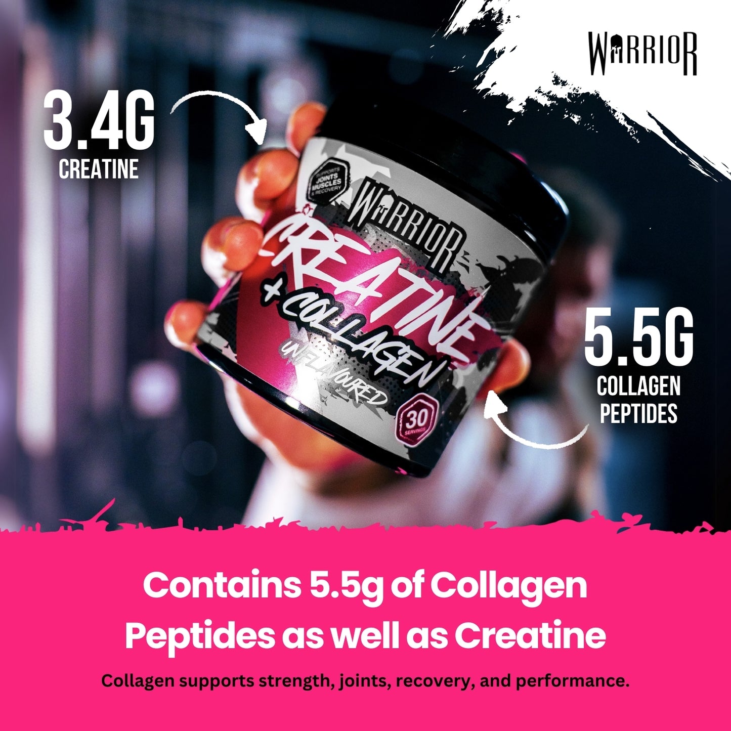 Creatine For Women | Plus Collagen | Strength + Skin + Glutes | Warrior Supps