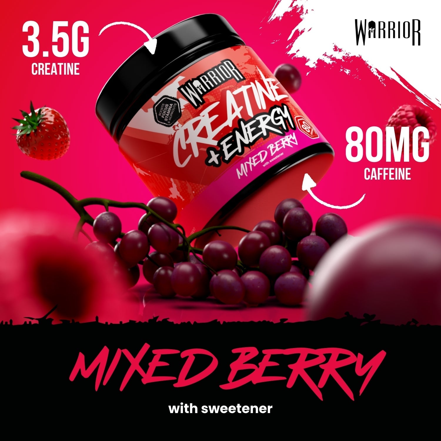 Warrior Creatine Plus Energy - 80 Servings