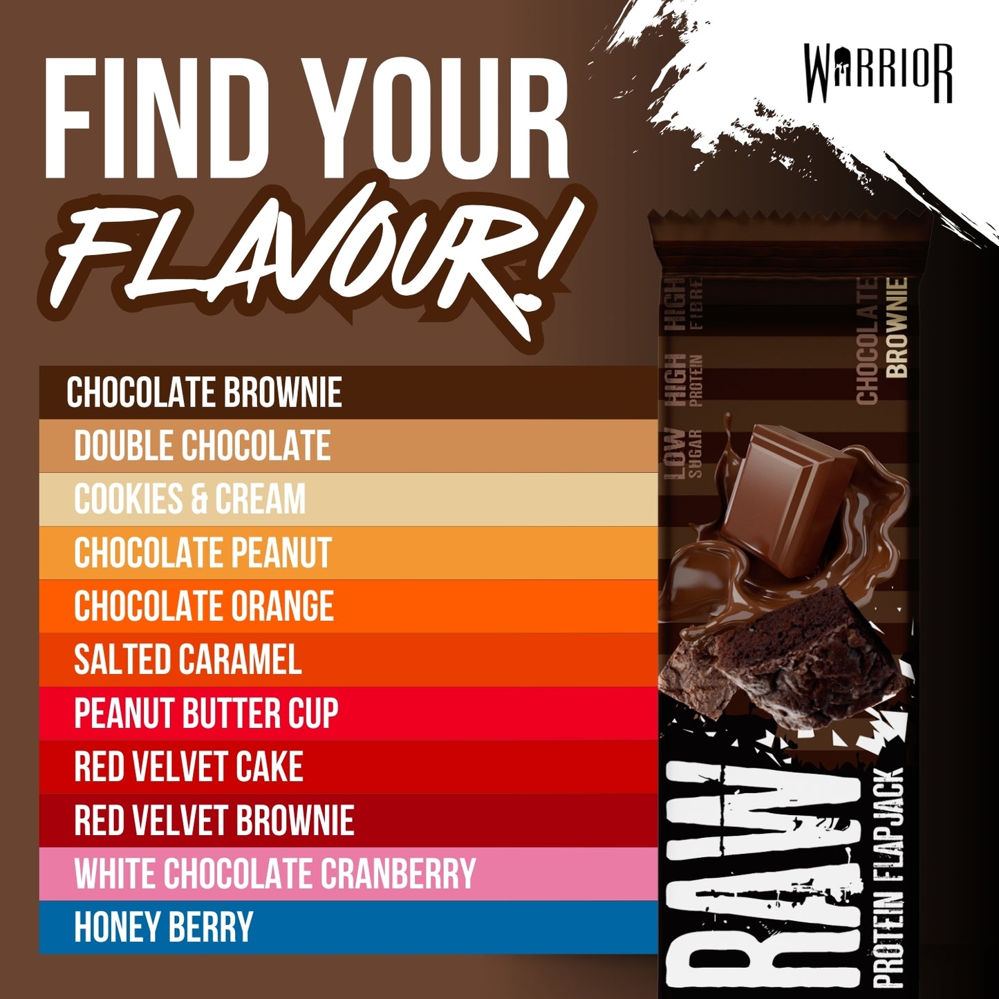 Warrior RAW Protein Bar - 12 x 75g Bars