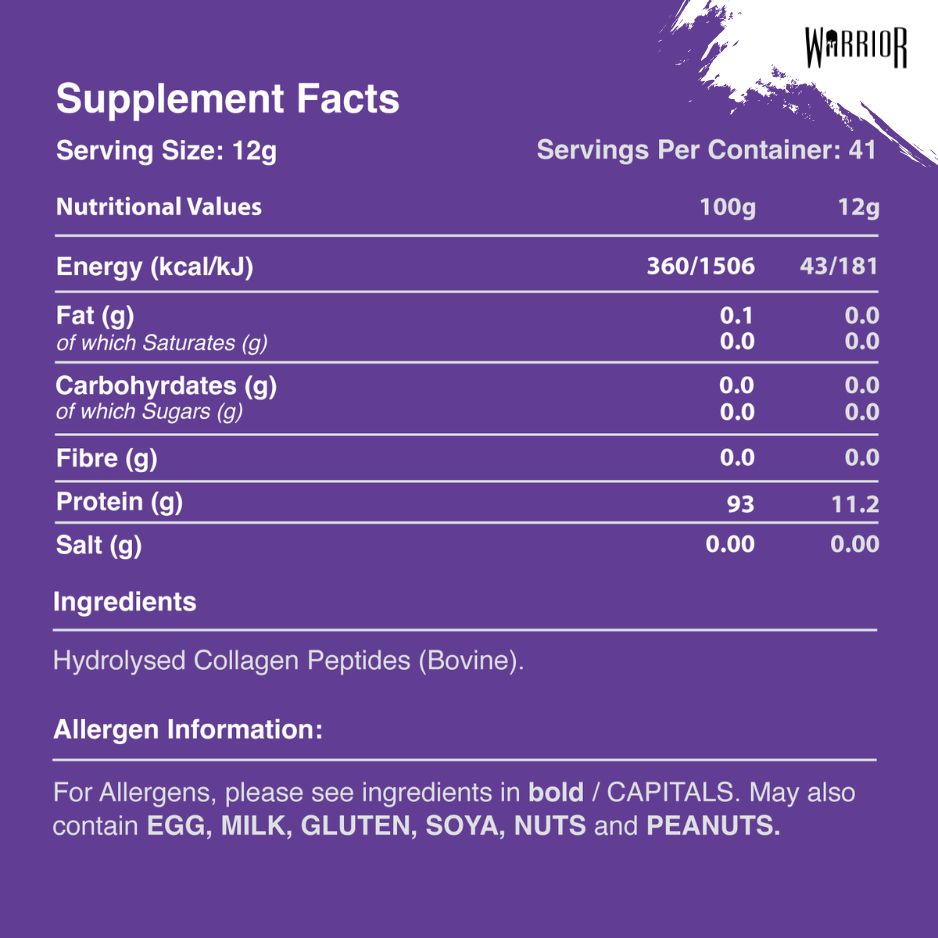 Warrior Collagen Powder - 500g (41 Servings)