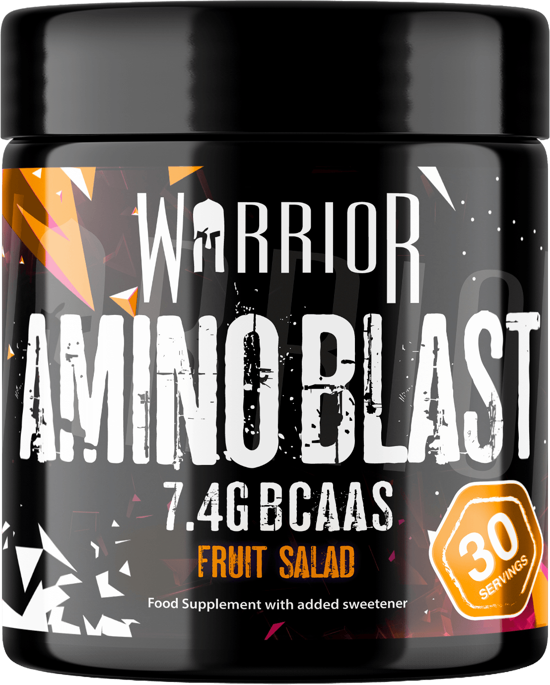 Warrior Amino Blast BCAA + energy powder tub – Fruit Salad flavour