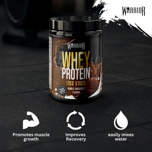 Warrior Whey Protein Powder – 500g | High Protein Shake for Muscle, Recovery & Lean Gains UK