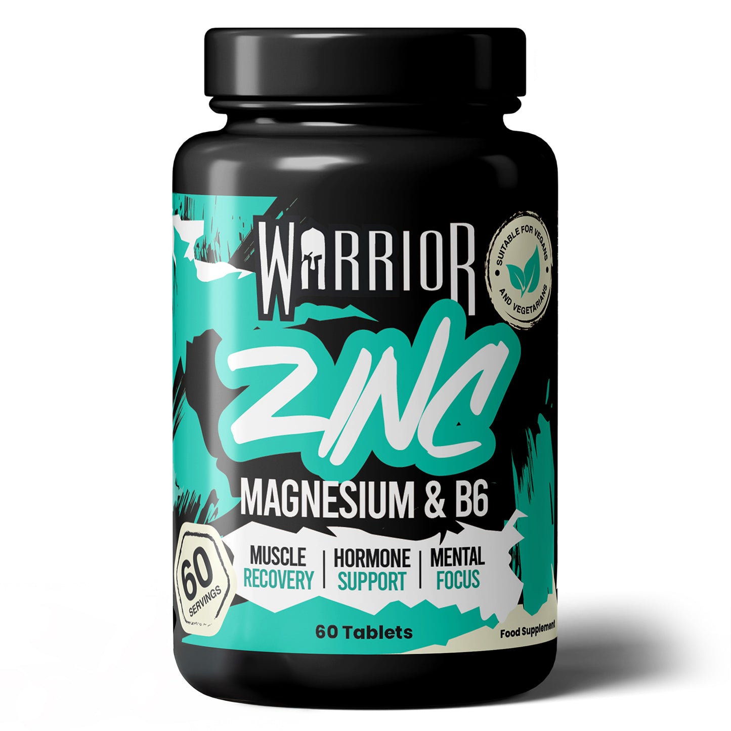 Warrior Zinc – Zinc, Magnesium & Vitamin B6 (60 Tablets) | Sleep, Recovery & Natural Hormone Support