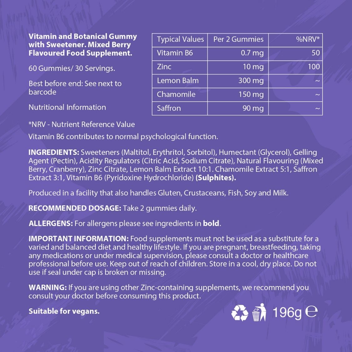 Warrior Sleep Supplement Gummies - 60 Gummies