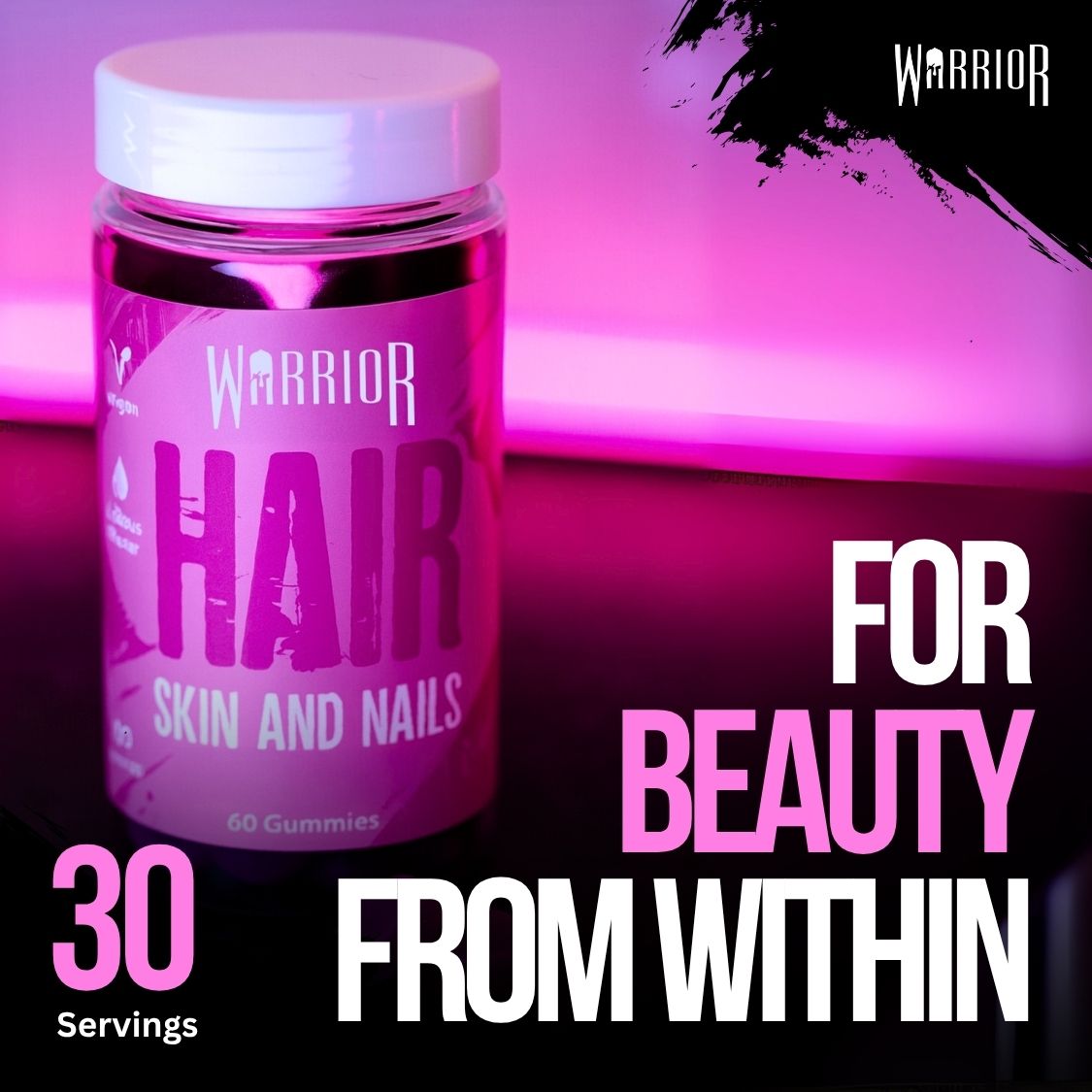 Warrior Hair Skin and Nails Gummies - 60 Gummies