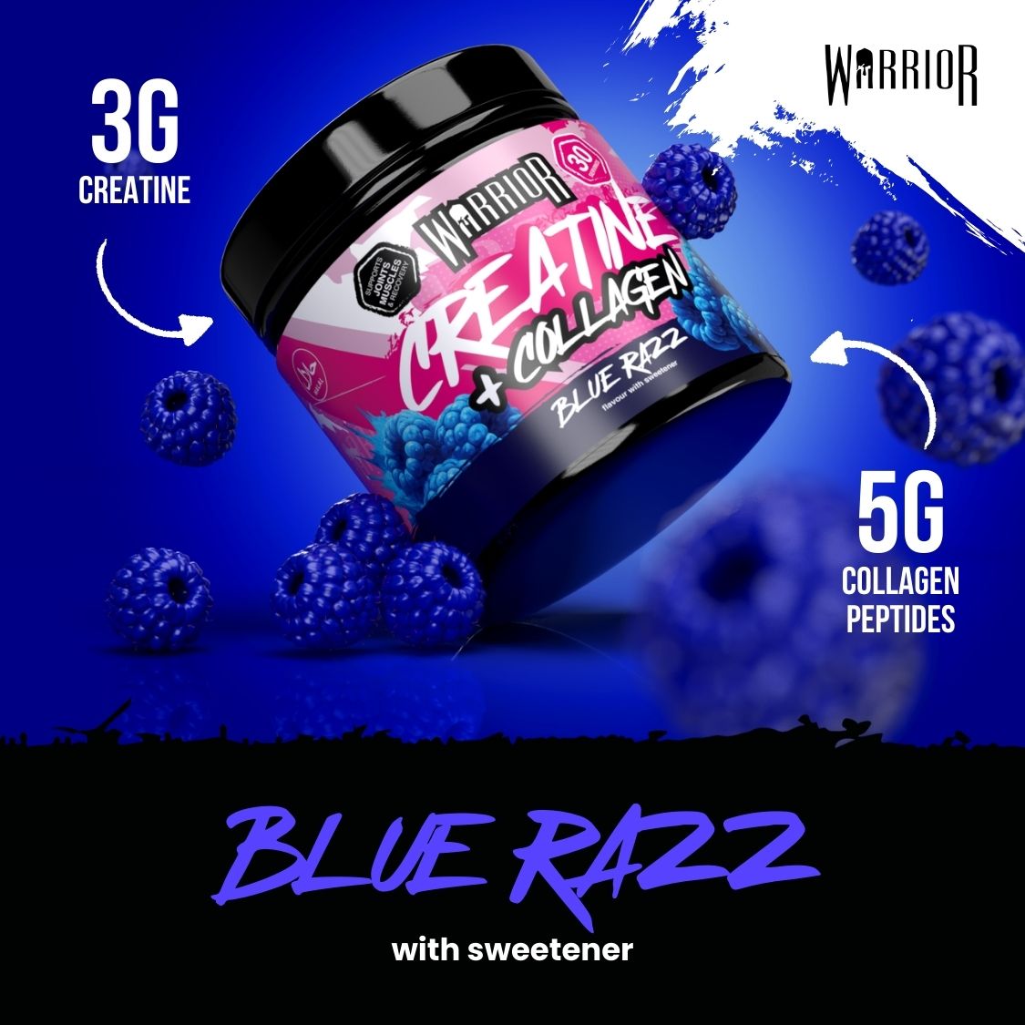 Creatine For Women | Plus Collagen | Strength + Skin + Glutes | Warrior Supps