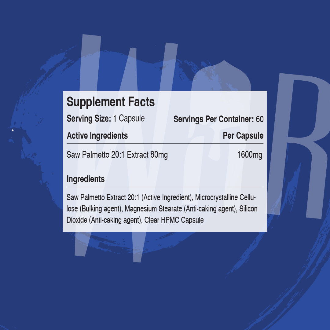 Warrior Saw Palmetto - 60 Caps