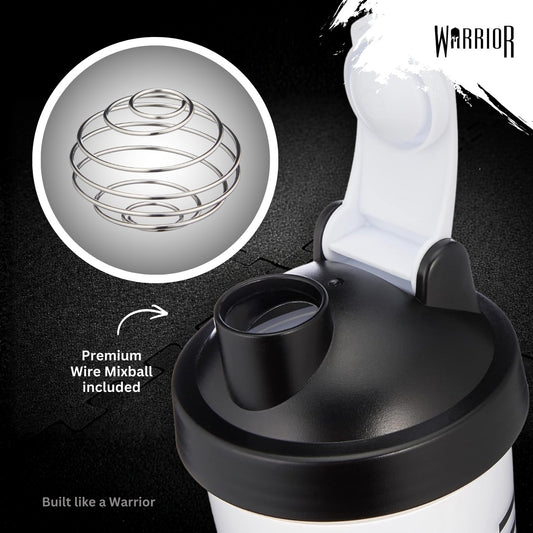 Warrior Shaker – 600ml | Premium Leak-Proof Protein Shaker Bottle