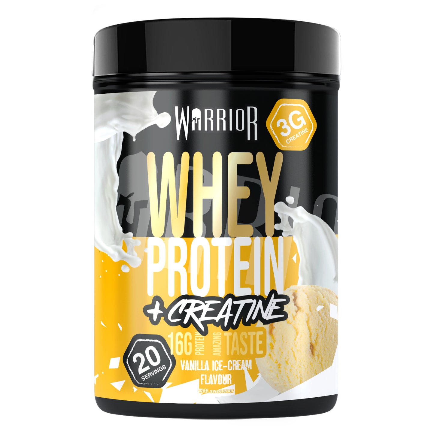 Warrior Whey Protein Plus Creatine | 500g Tubs | 20 Servings
