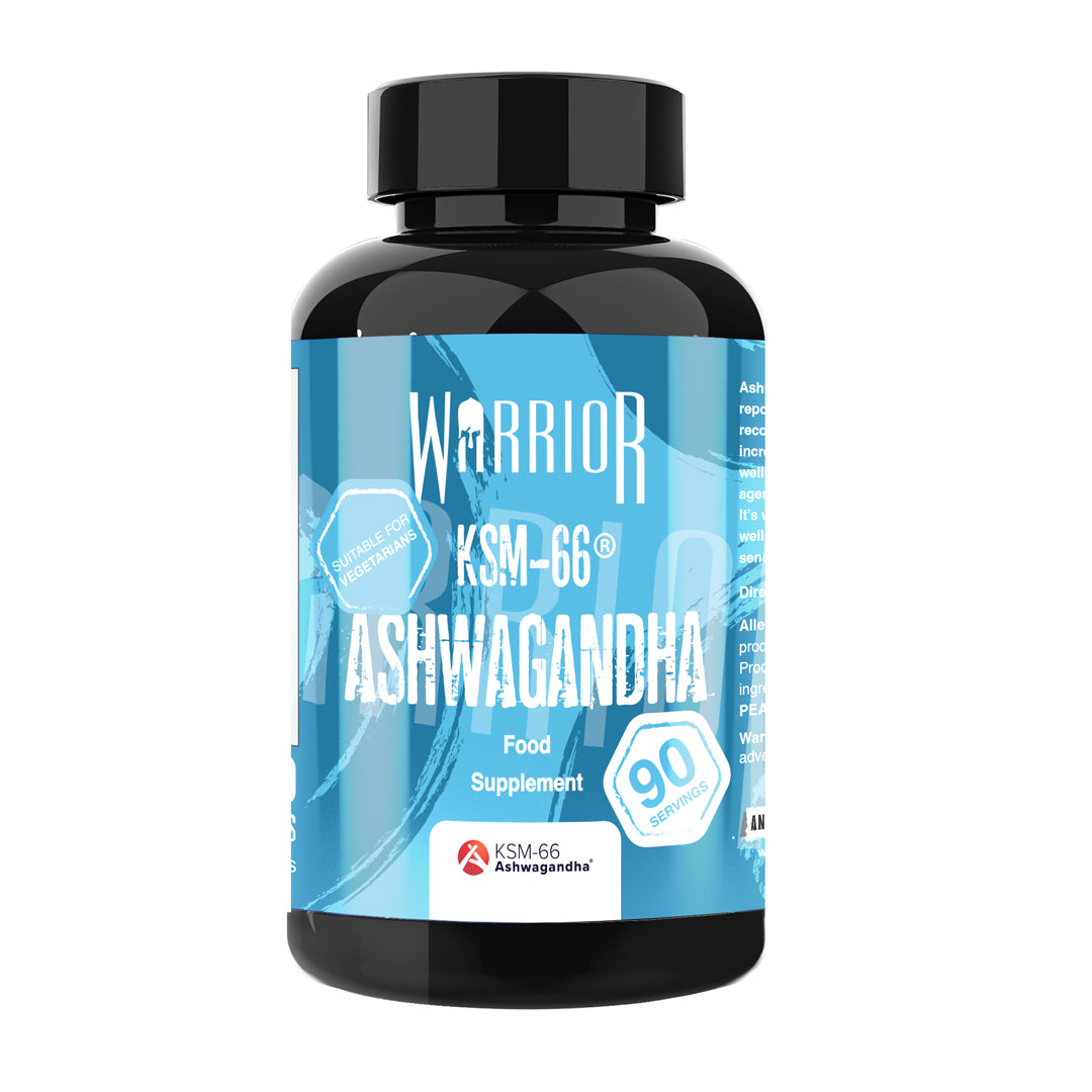 Warrior Ashwagandha 500mg – Stress Relief, Testosterone & Recovery Support | 90 Capsules (UK Made)