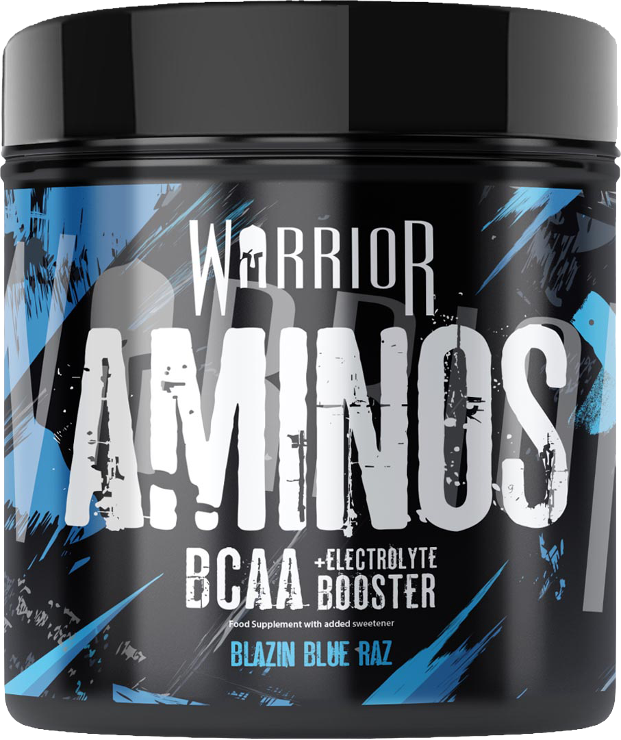 Warrior Aminos BCAA Powder - 360g (30 Srvs) - Blue Raspberry