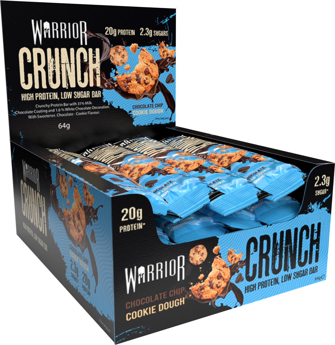 Warrior Crunch Protein Bars 12 x 64g - Collection
