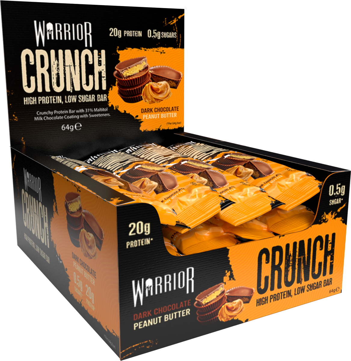 Warrior Crunch Protein Bars 12 x 64g - Collection