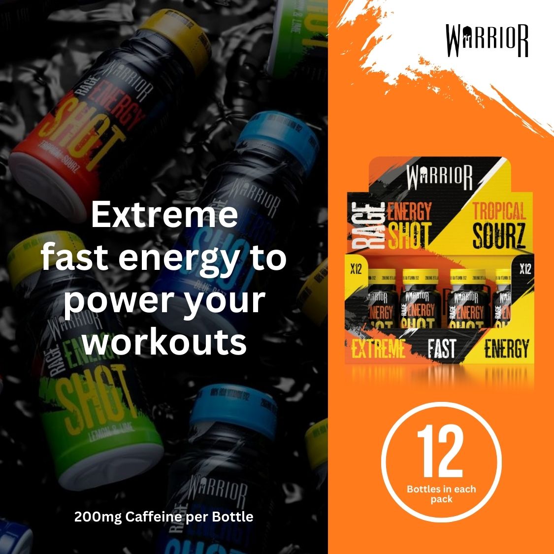 Warrior Rage Pre-Workout Energy Shots