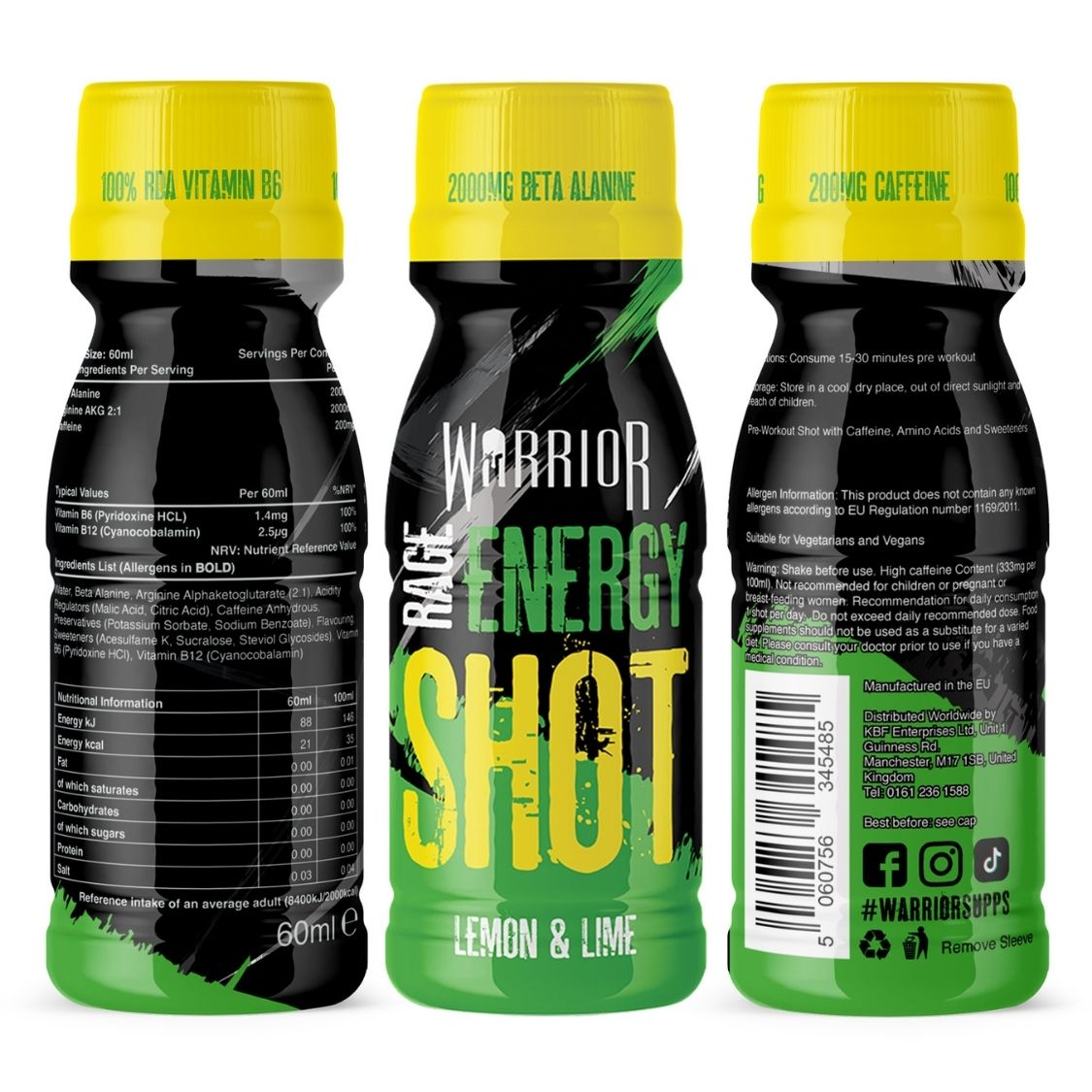 Warrior Rage Pre-Workout Energy Shots