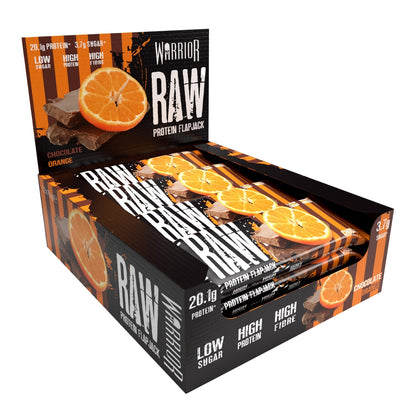 Warrior RAW Protein Oat Flapjack Bars - Pack of 12