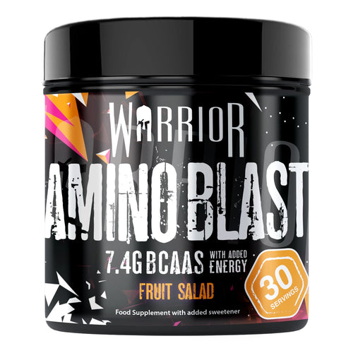 Warrior Amino Blast BCAA + energy powder tub – Fruit Salad, 30 servings