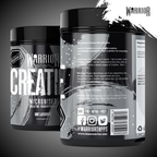 Warrior Creatine Monohydrate front and back label view showing usage directions warnings and storage information