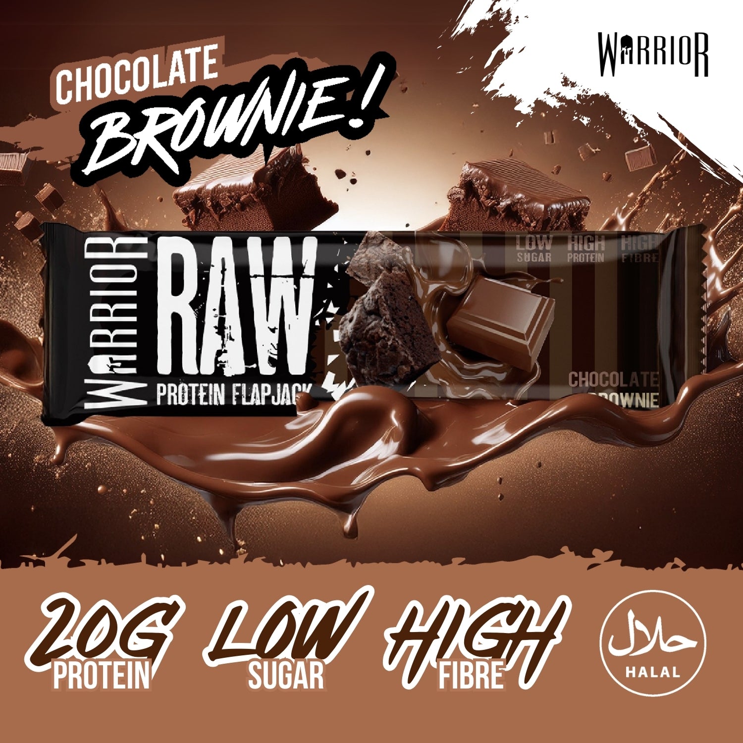 Warrior RAW Protein Bar - 12 x 75g Bars