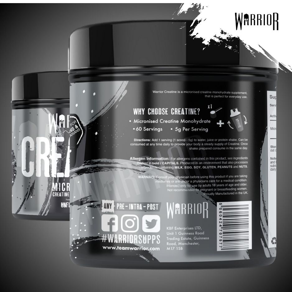 Warrior Creatine Monohydrate Powder - 300g & 500g