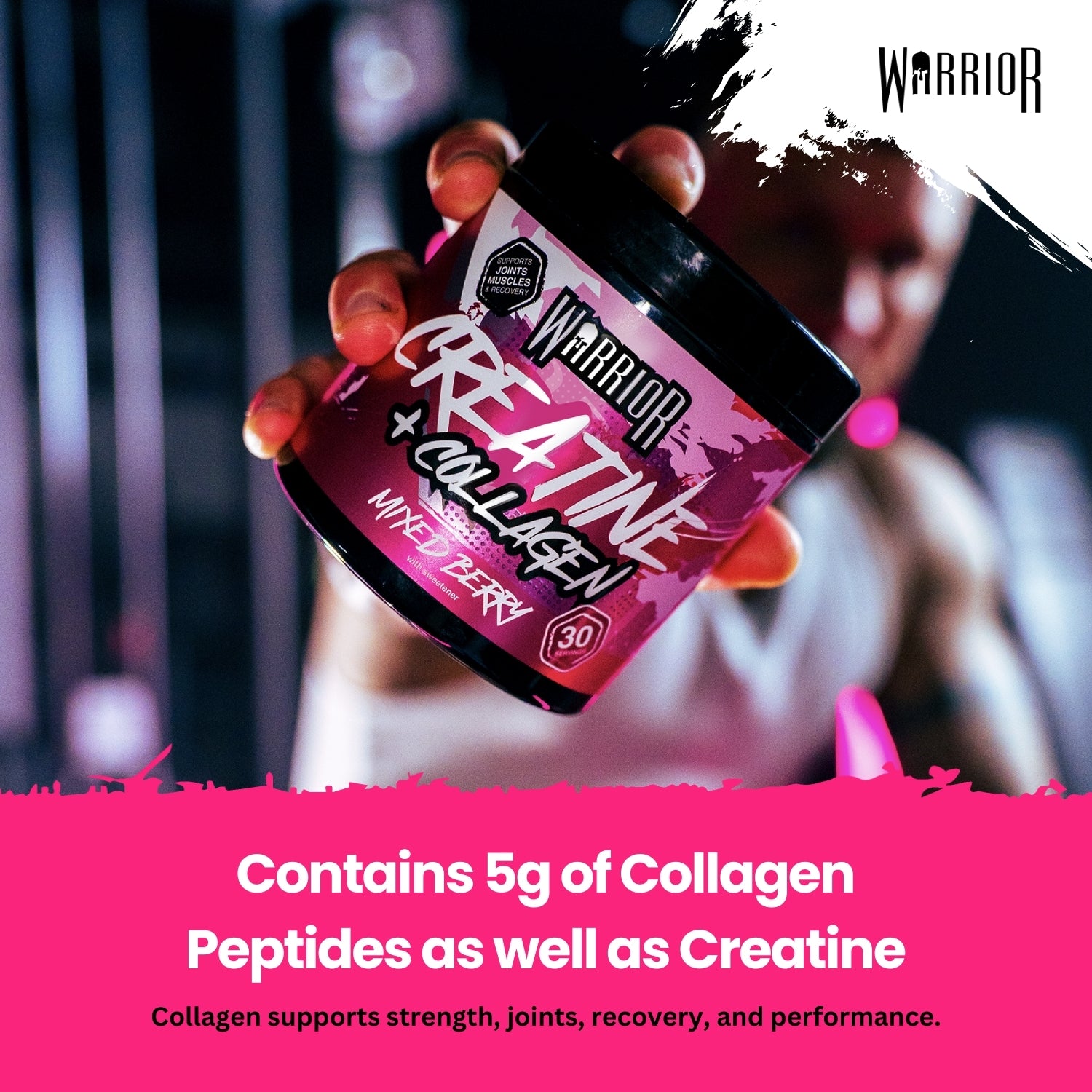 Creatine For Women | Plus Collagen | Strength + Skin + Glutes | Warrior Supps