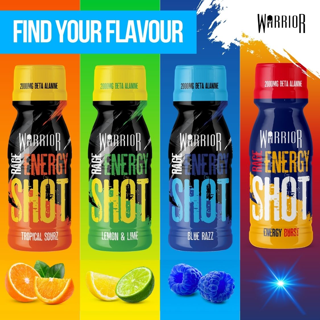 Warrior Rage Pre-Workout Energy Shots