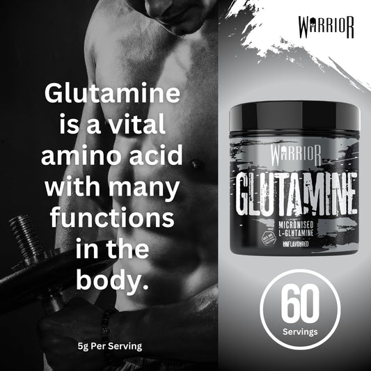 Warrior Glutamine Powder - 300g (60 Servings) & 500g Tubs (100 Servings)