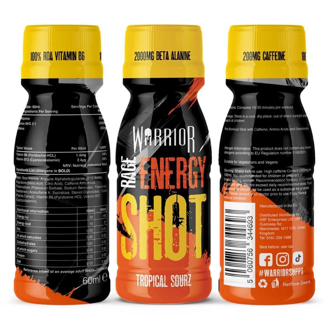 Warrior Rage Pre-Workout Energy Shots