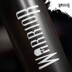 Close-up of the Warrior logo printed on the side of the Warrior Home of Creatine Shaker 600ml in black