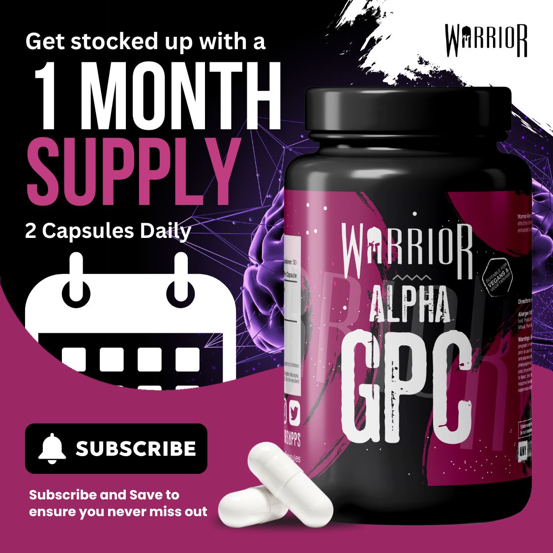 Warrior Alpha GPC - 60 Caps