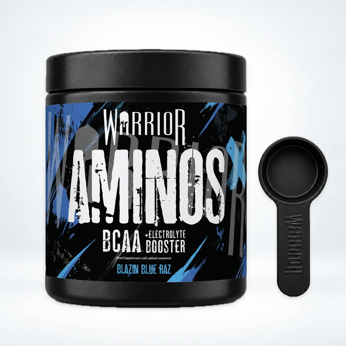 Warrior Aminos BCAA + Electrolyte Powder – 360g (30 Servings), Blue Raspberry: pack shot