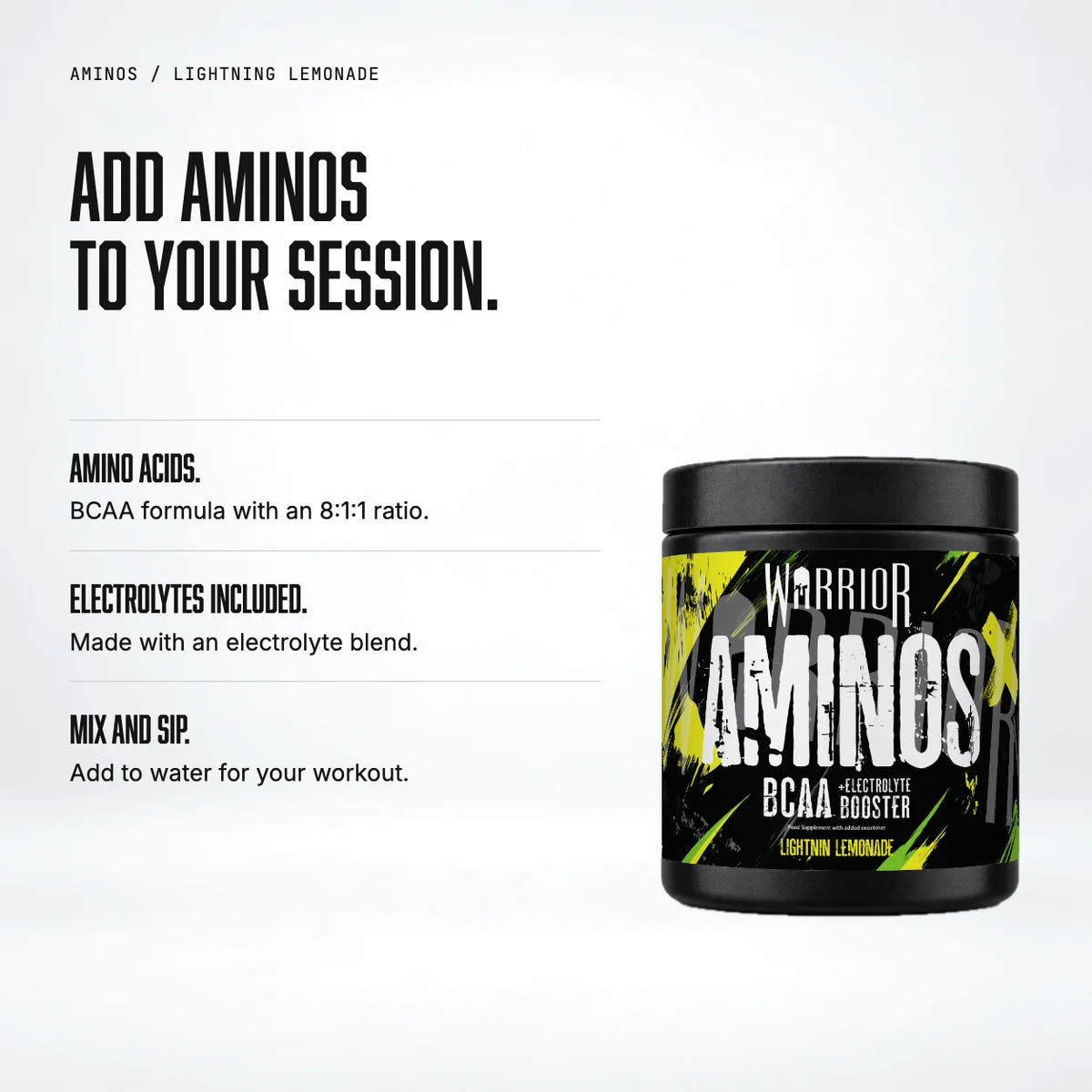 Warrior Aminos BCAA + Electrolyte Powder – 360g (30 Servings), Lightning Lemonade: benefits