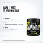 Warrior Aminos BCAA + Electrolyte Powder – 360g (30 Servings), Lightning Lemonade: when to take