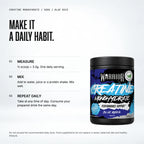 Warrior Creatine Monohydrate Powder, 500g / Blue Razz: when to take