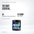 Warrior Creatine Monohydrate Powder, 300g / Blue Razz: macro callout