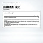 Warrior Creatine Monohydrate Powder, 300g / Blue Razz: supplement facts