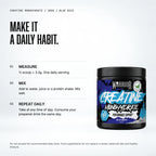 Warrior Creatine Monohydrate Powder, 300g / Blue Razz: when to take