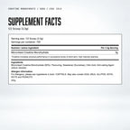 Warrior Creatine Monohydrate Powder, 500g / Cool Cola: supplement facts