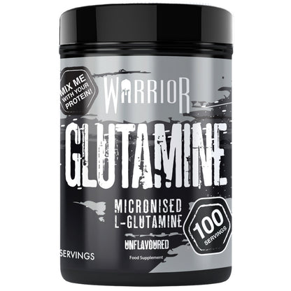 Warrior Glutamine Powder - 300g (60 Servings) & 500g Tubs (100 Servings)