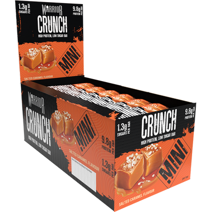 Warrior Crunch Mini 24x Protein Bars - Low Sugar, Low Carb, Low Calorie