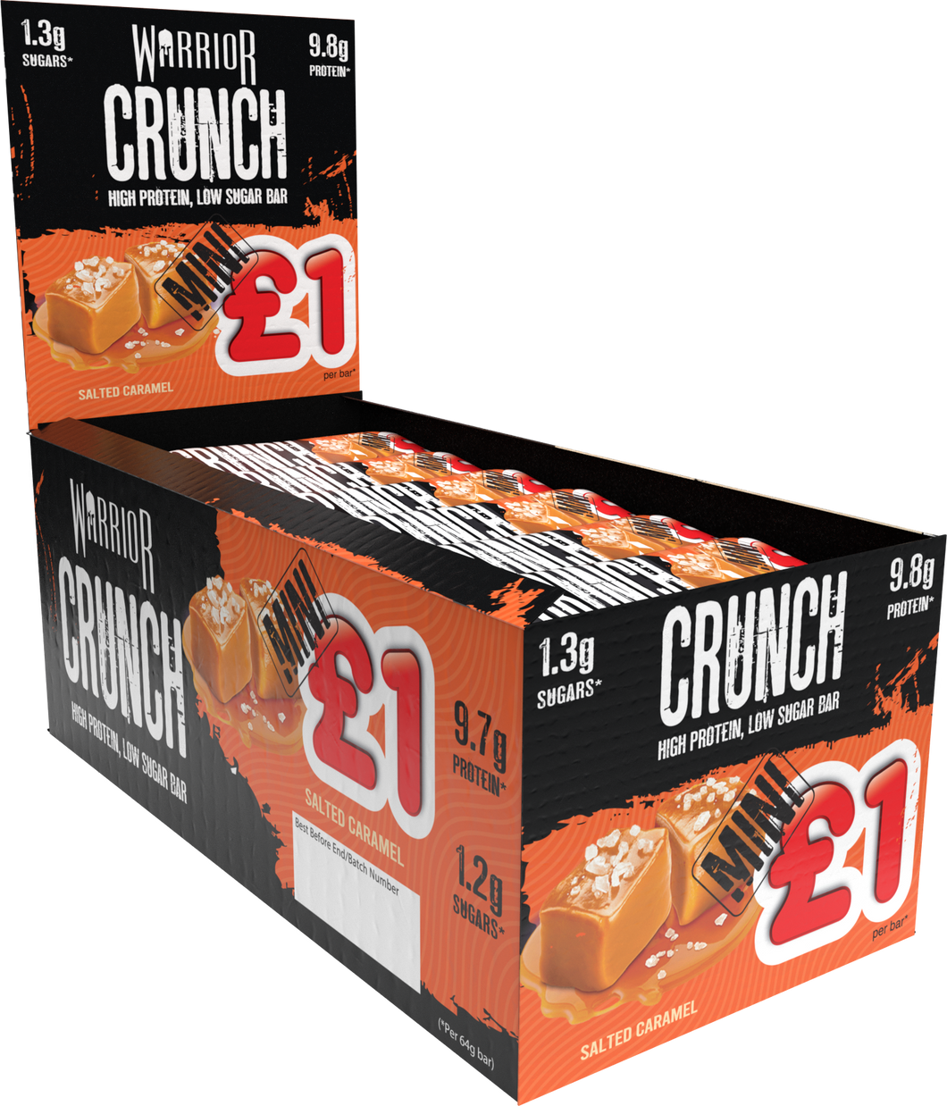 Warrior CRUNCH MINI Protein Bar - 24 Bars