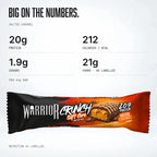 Warrior Crunch Soft Core Protein Bar, Salted Caramel: nutrition per bar