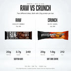 Warrior Crunch Soft Core Protein Bar, Salted Caramel: RAW vs Crunch comparison