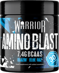 Warrior Amino Blast BCAA + energy powder tub – Blazin' Blue Raz flavour