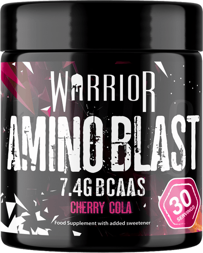 Warrior Amino Blast BCAA + energy powder tub – Cherry Cola flavour