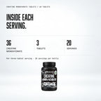 Warrior Creatine Monohydrate Tablets, 60 Tabs: macro callout