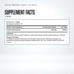 Warrior Creatine Monohydrate Tablets, 60 Tabs: supplement facts